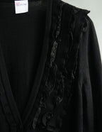 "RED VALENTINO" 10's Feminine merino wool knit cardigan