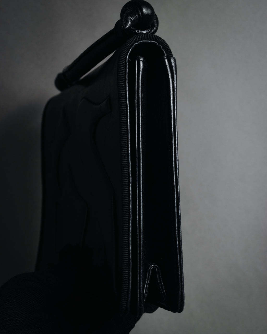 "Salvatore Ferragamo" 90’s-00’s Archive shoe motif embossed leather mini bag