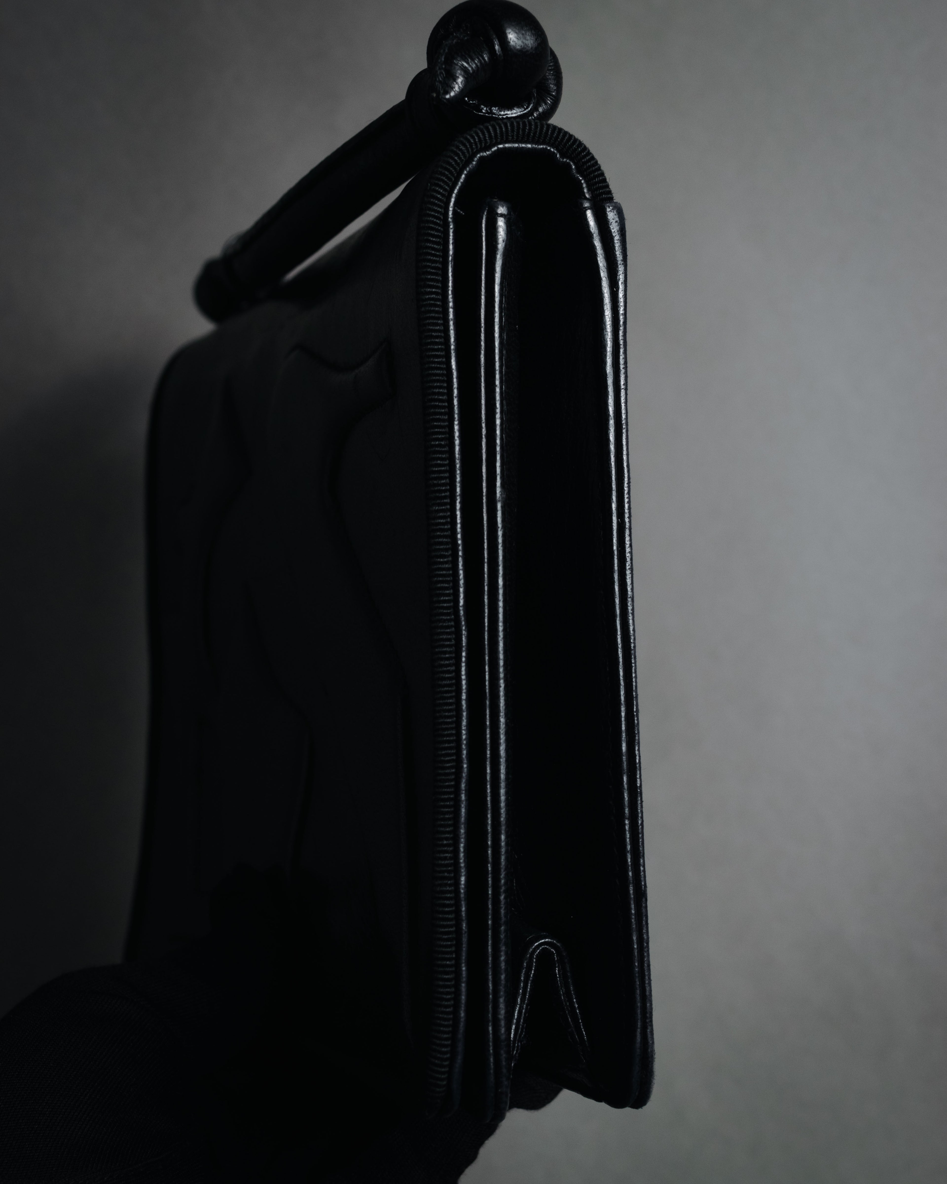 "Salvatore Ferragamo" 90’s-00’s Archive shoe motif embossed leather mini bag