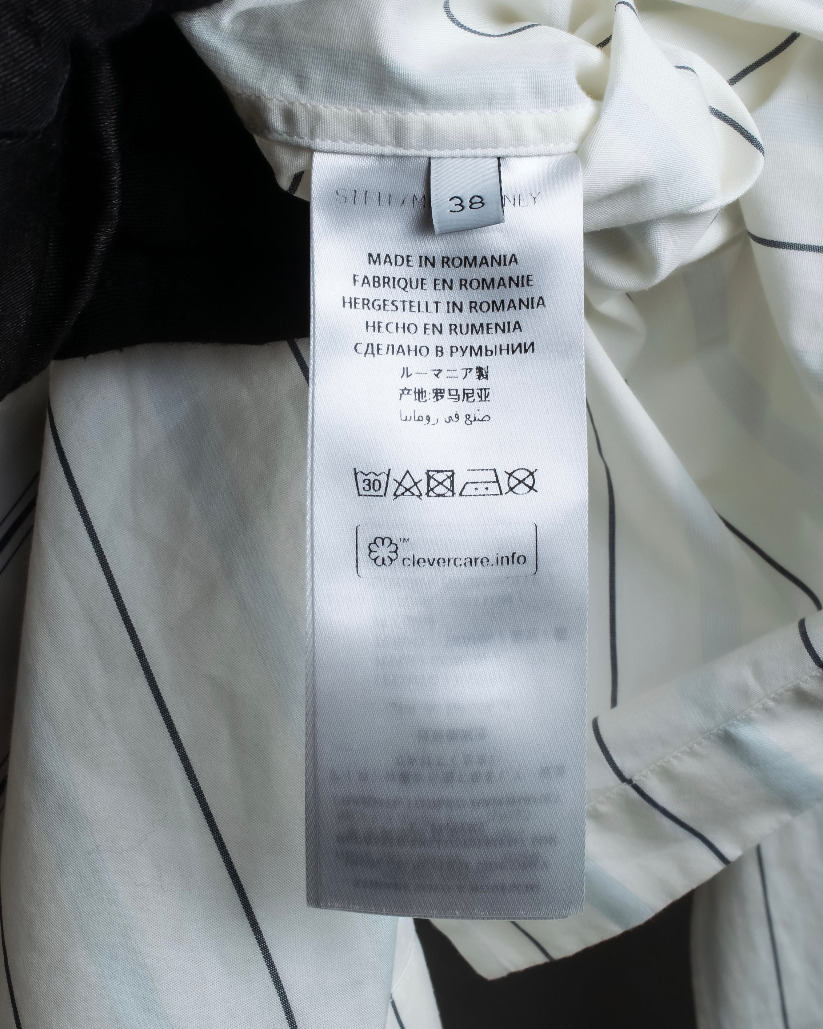 "STELLA McCARTNEY" 18SS Drag queen graphic design stripe shirt