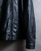 "M. JULIAN" High quality leather single riders blouson