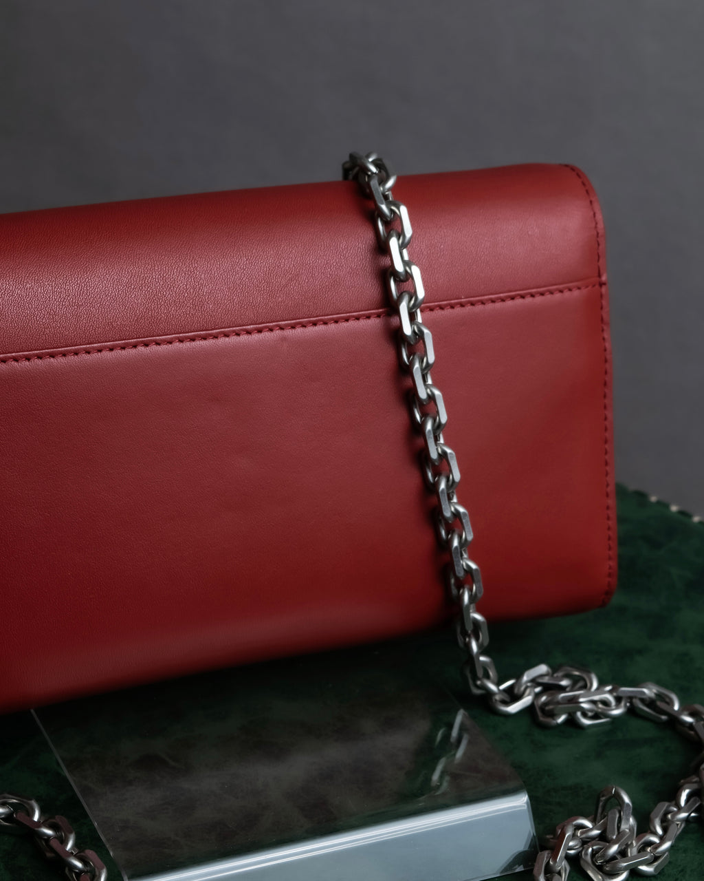 "KENZO" K motif design chain shoulder wallet bag