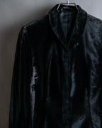 "GUCCI" Velvet shaped shawl collar tailored jacket