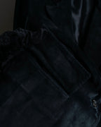 "GUCCI" Stitch design suede tailored jacket