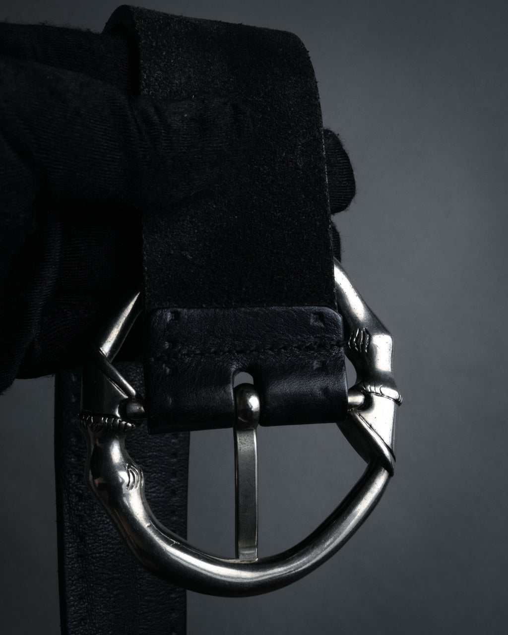 “GUCCI” 1996-2001 Horse leg leather belt
