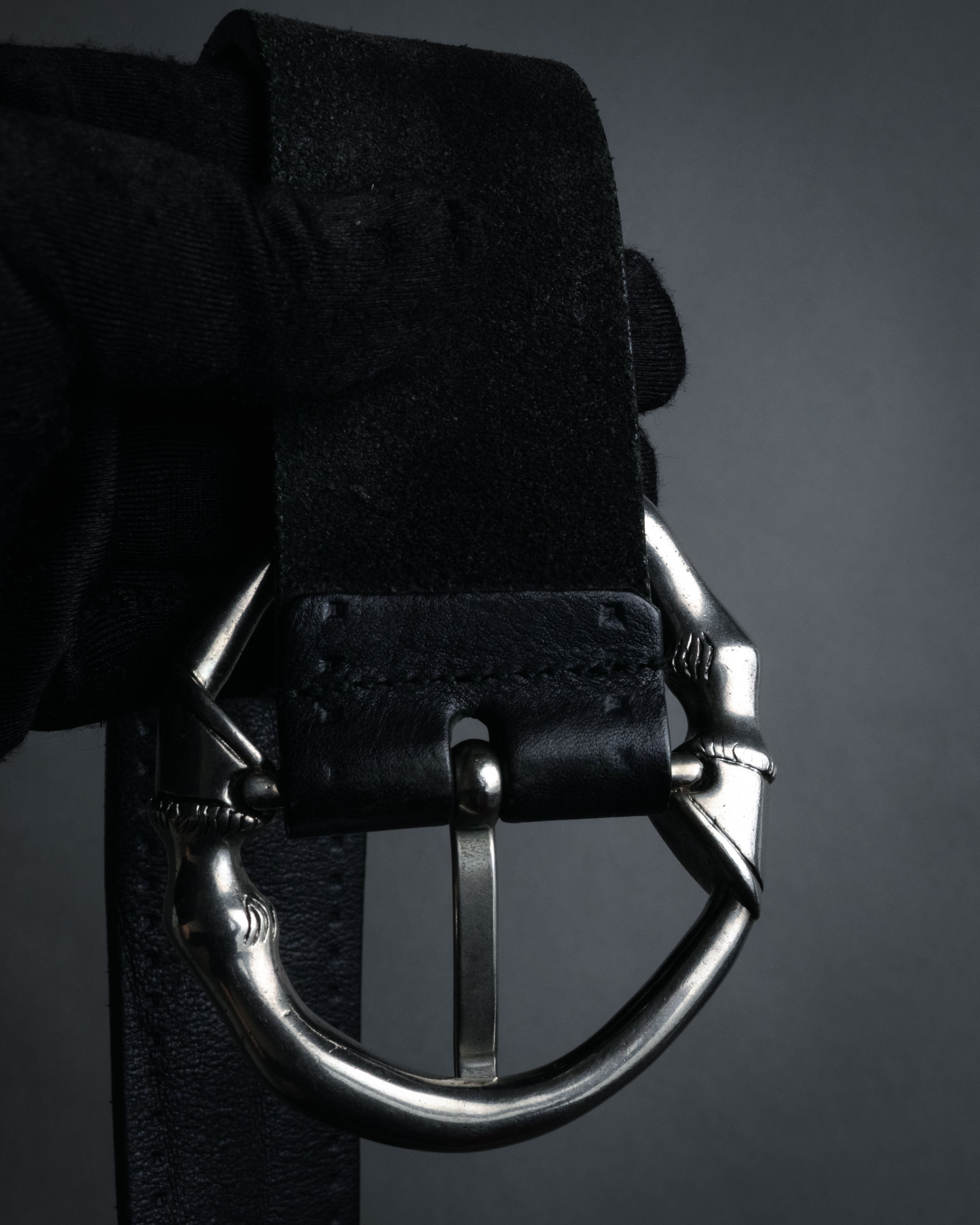 “GUCCI” 1996-2001 Horse leg leather belt