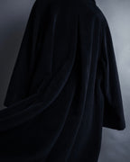 "allegri" Crossover design 2-way collar wool coat