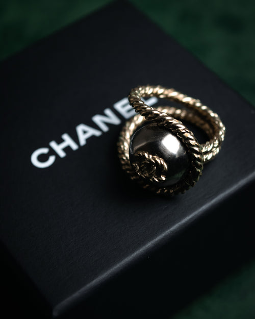 –SPECIAL– “CHANEL” 10’s Dark orb rope wrap ring
