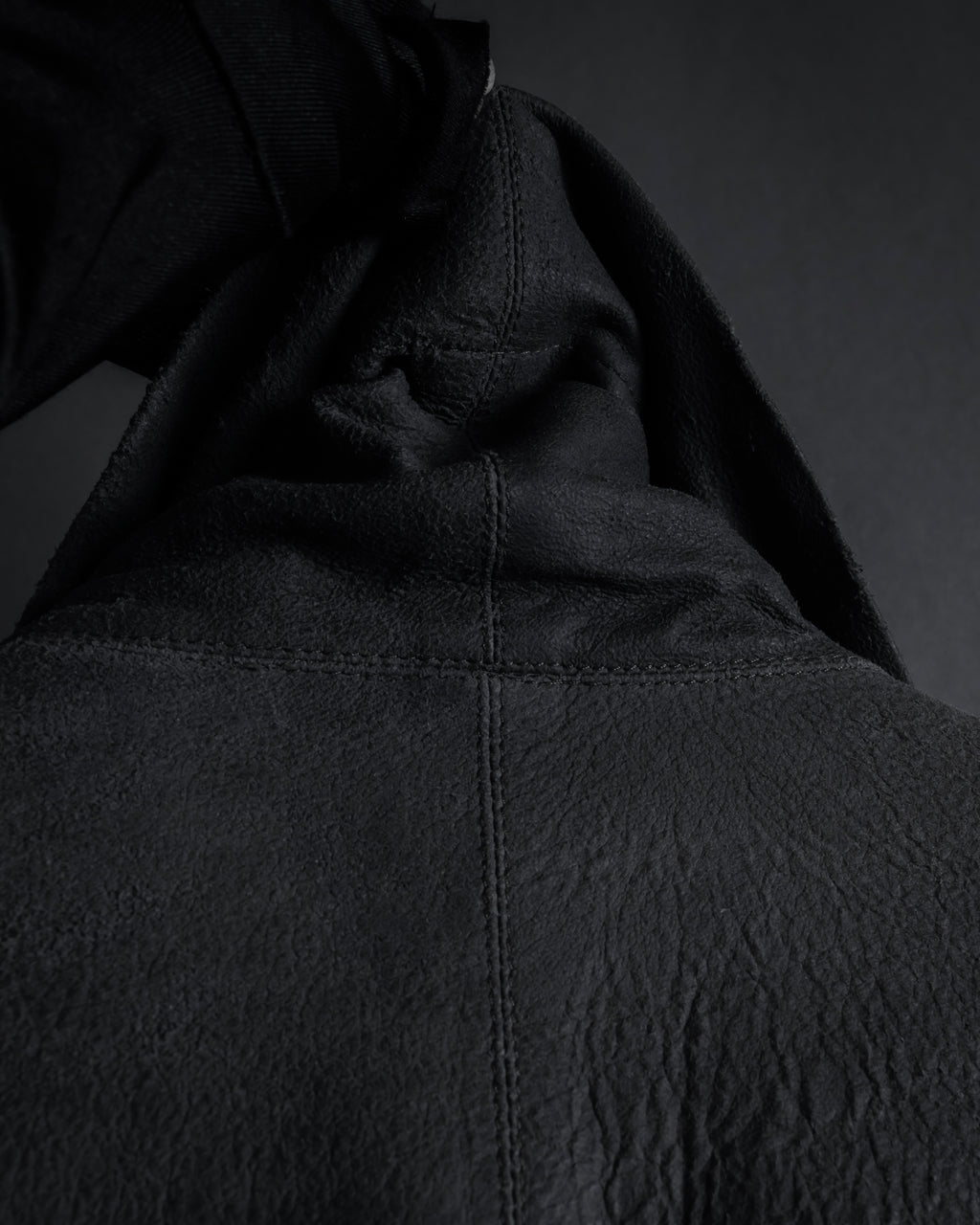 -SPECIAL- "Rick Owens" 13AW Ribbed leather zip-up jacket