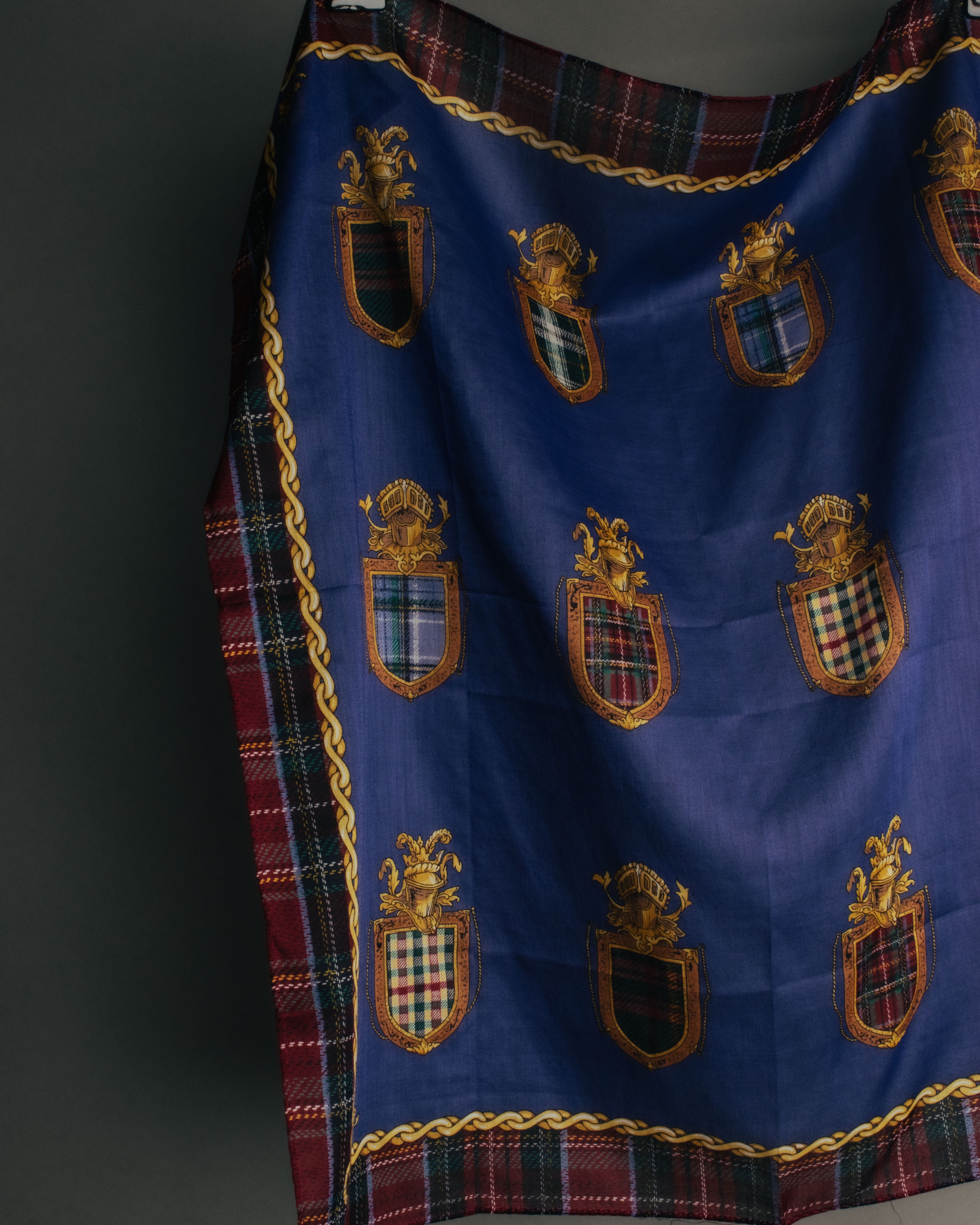 “CELINE” 2019-2024 Heraldic chain cotton scarf