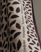 “Yves Saint Laurent” 80’s-90’s Leaf motif logo mini scarf