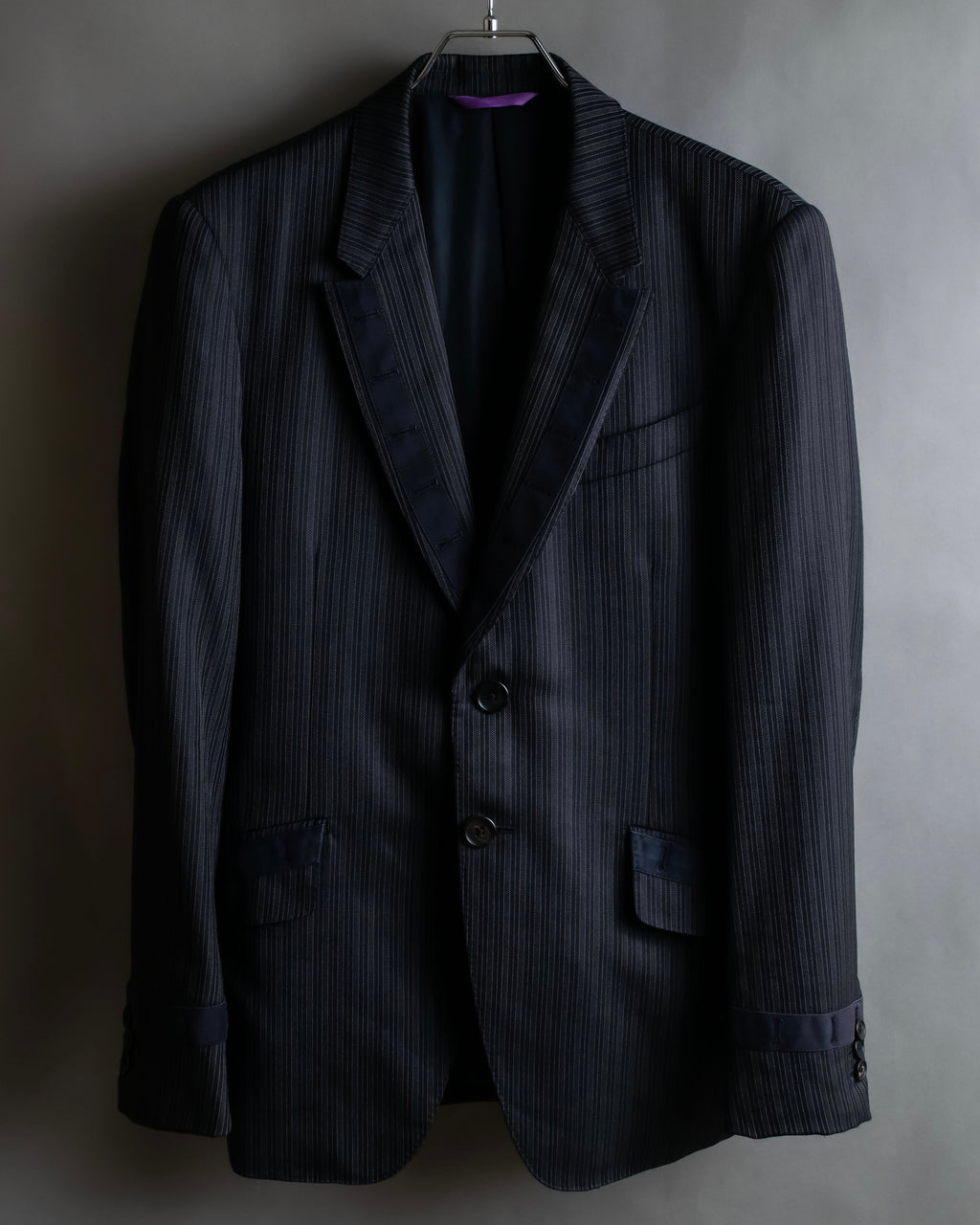 "PAUL SMITH" Satin-switched striped tailored jacket