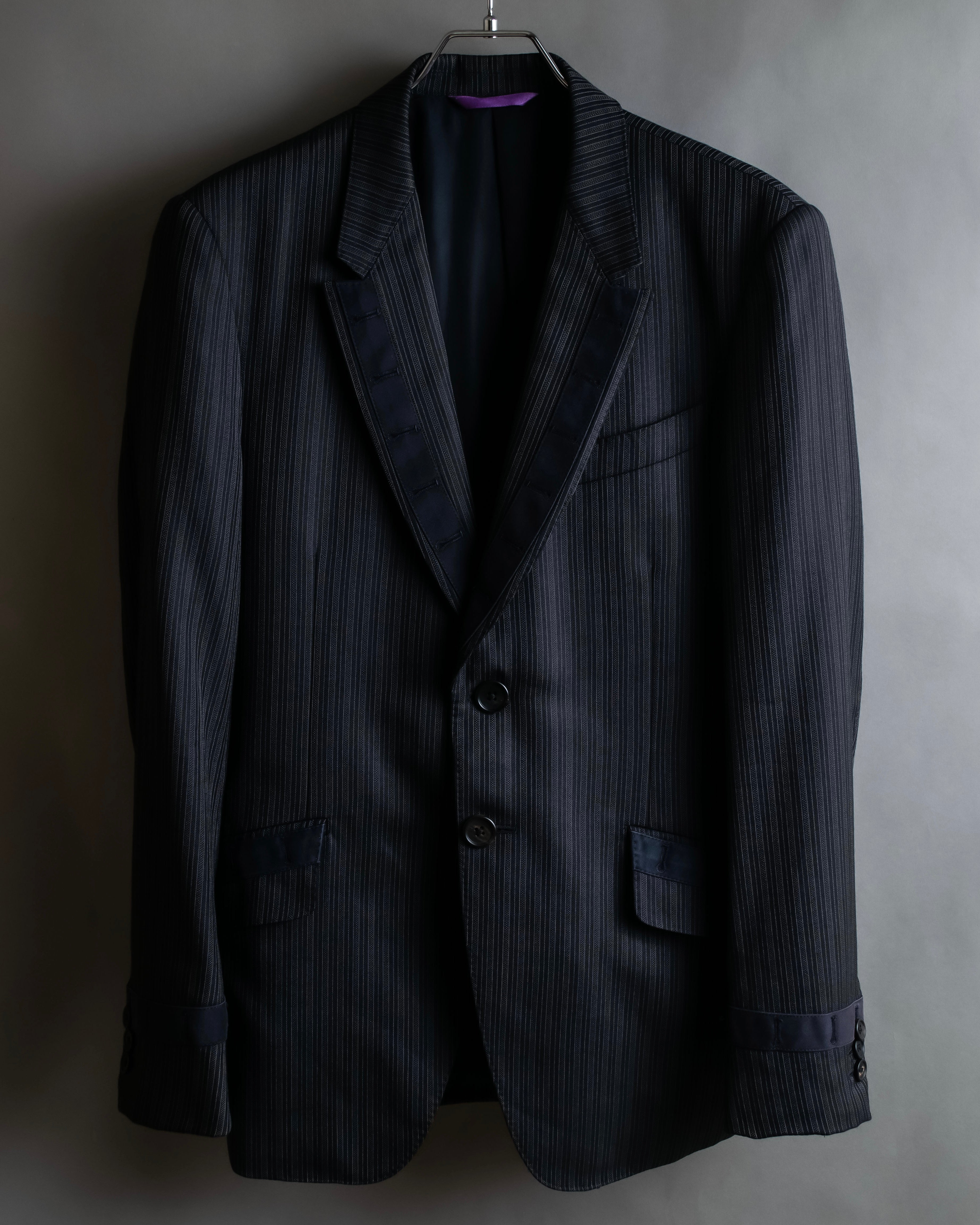 "PAUL SMITH" Satin-switched striped tailored jacket