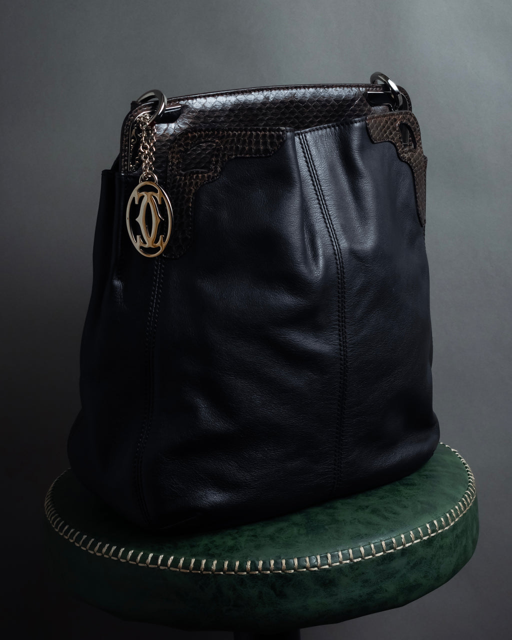 "Cartier" Marcello de Cartier python leather combination bag