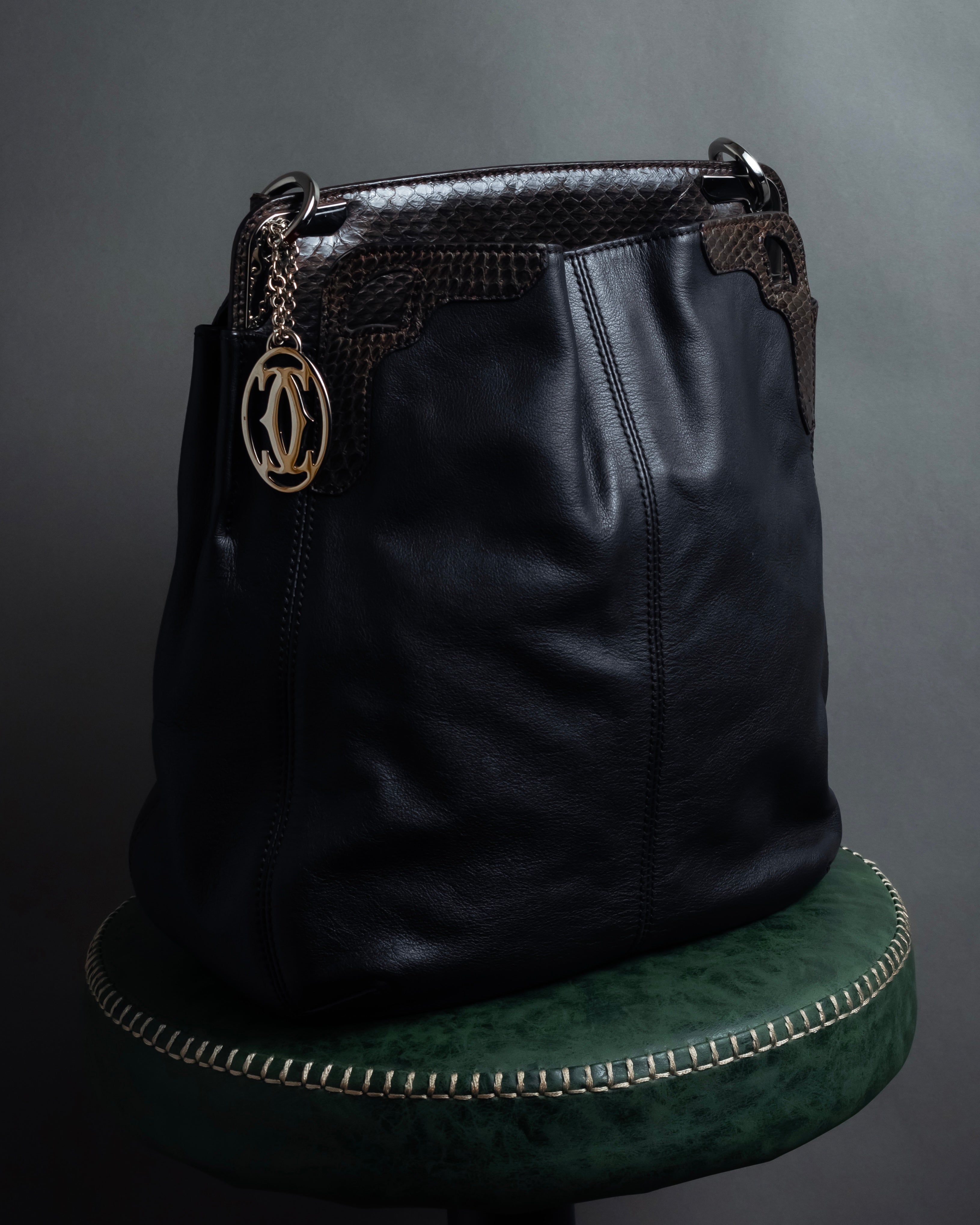 "Cartier" Marcello de Cartier python leather combination bag