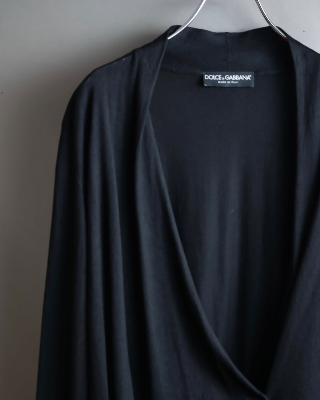 "DOLCE &amp; GABBANA" 100% silk snap button oversized cardigan