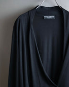 "DOLCE &amp; GABBANA" 100% silk snap button oversized cardigan