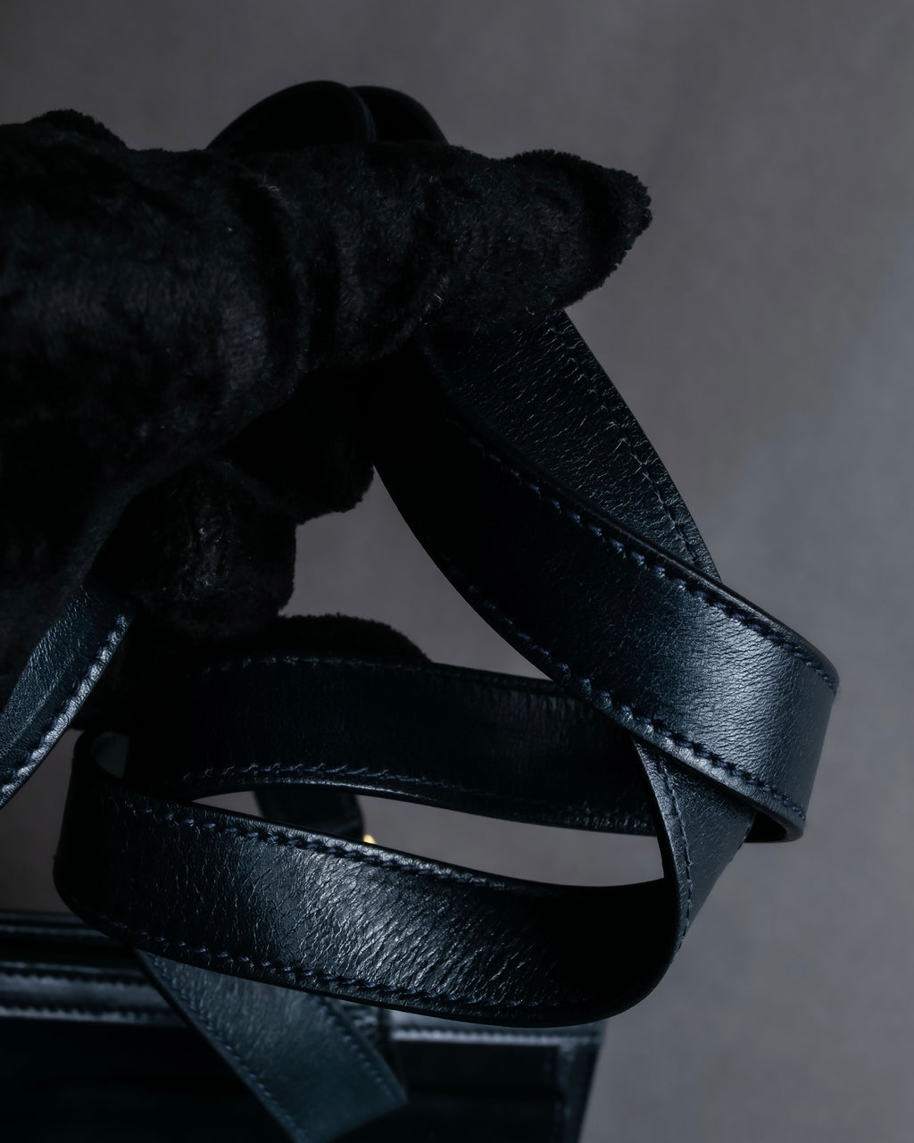 "Salvatore Ferragamo" Pocket detail leather combination tote bag