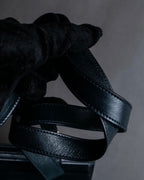 "Salvatore Ferragamo" Pocket detail leather combination tote bag