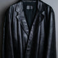 "PRADA" Oversized switched design leather tailored jacket