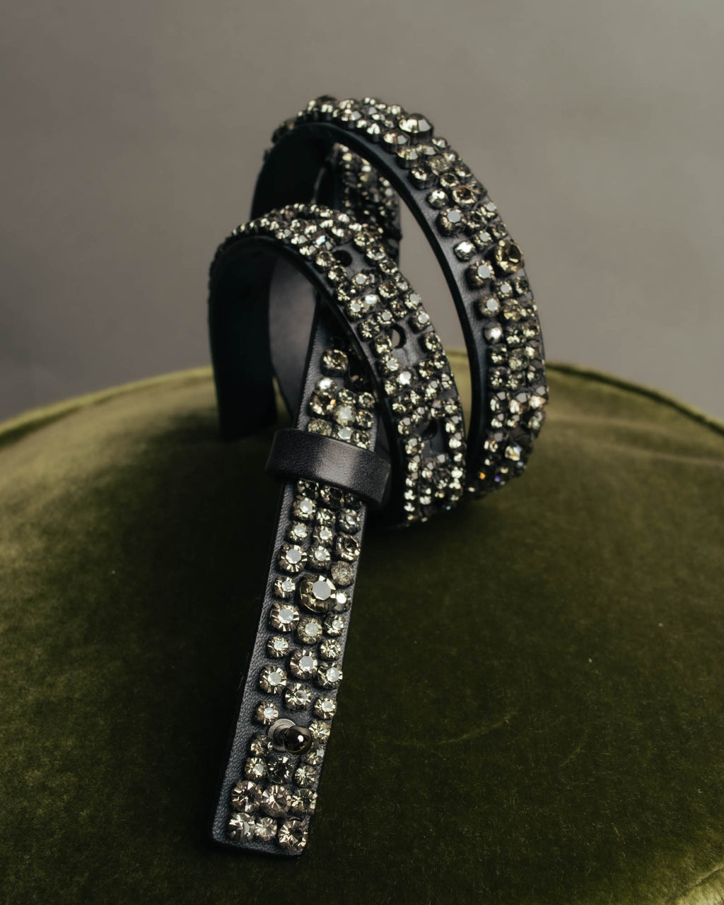 “CÉLINE” 2010 Crystal embellished leather belt