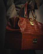 -SPECIAL- “Giorgio Armani” 90’s-00’s Crocodile embossed leather frame bag