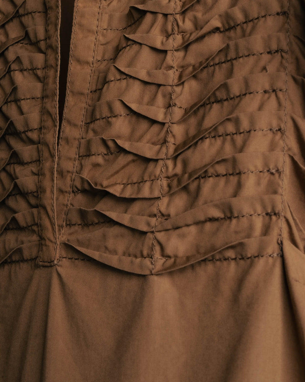 “JIL SANDER” 00’s-10’s Cotton pleated sleeveless blouse