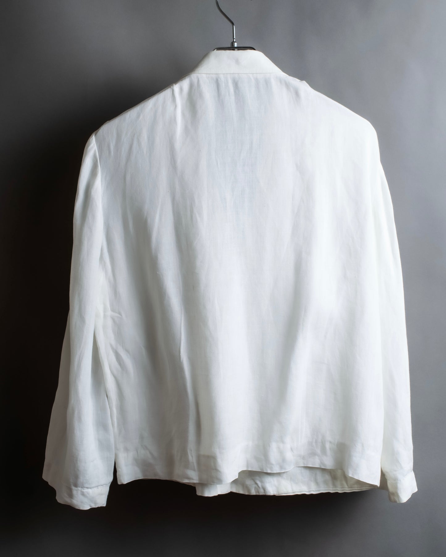 "Christian Dior" 1 button pure white short length tailored jacket