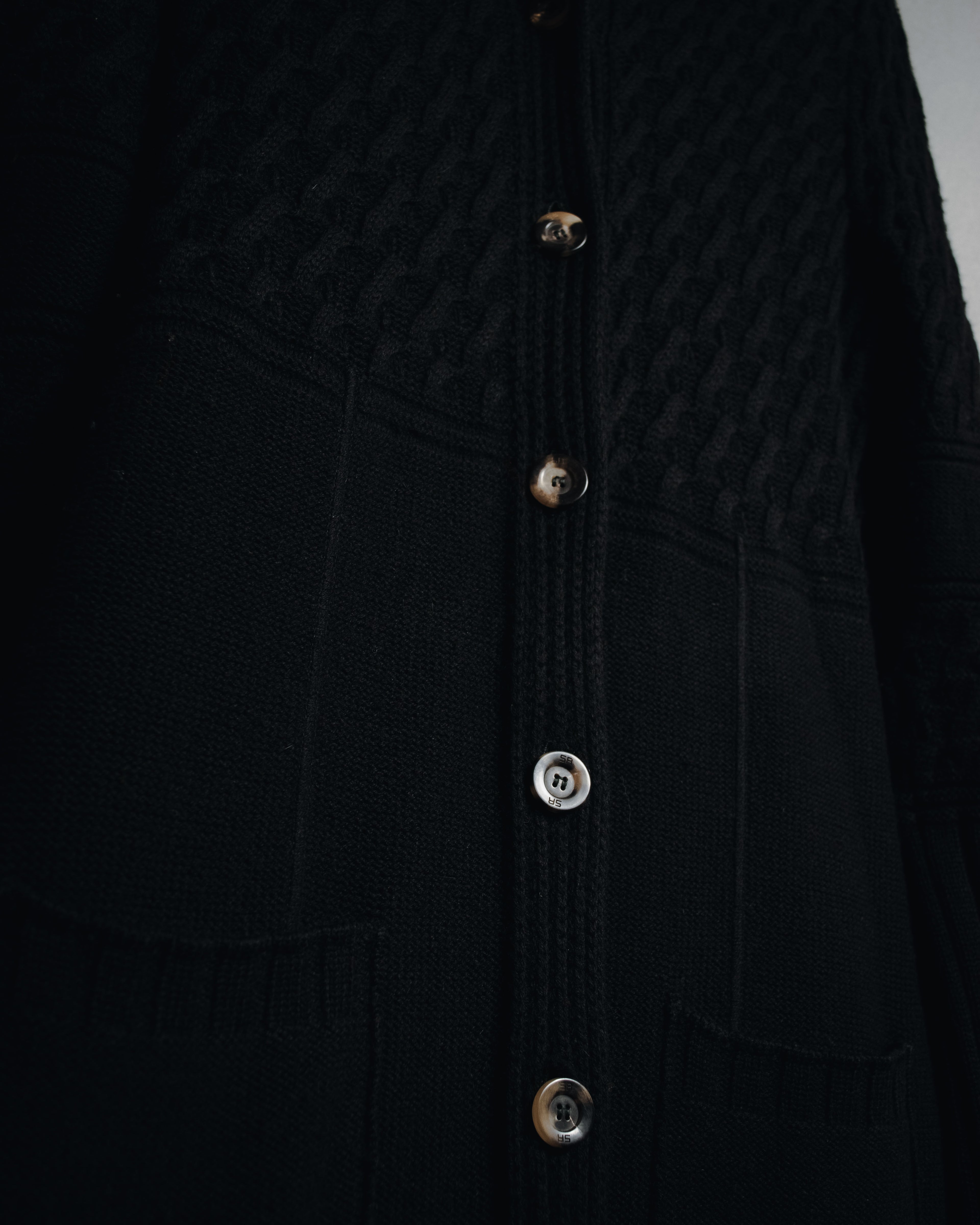"SONIA RYKIEL" Textured knit button-front long cardigan