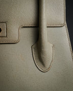 “VALENTINO GARAVANI” 90’s structured top handle leather bag