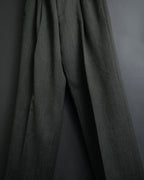 "YVES SAINT LAURENT" Deep pleat tapered wool slacks