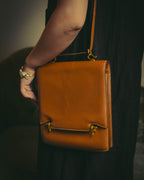 -SPECIAL- "Hermès" 80's Structured leather shoulder bag