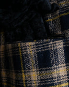 "Vintage tartan check wide tapered slacks"
