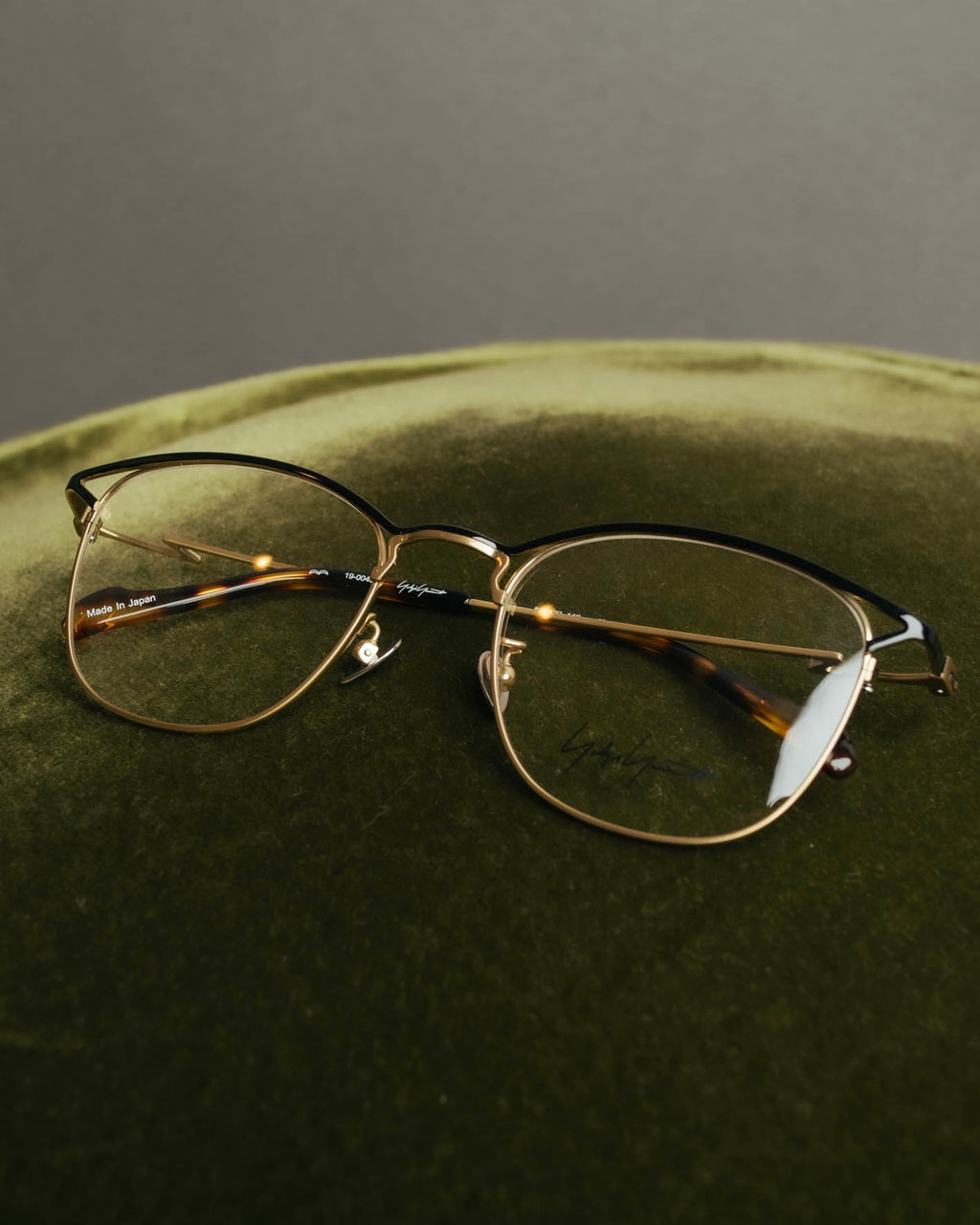 “Yohji Yamamoto” 2019-2021 Y motif browline optical glasse