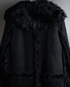 -SPECIAL- "GUCCI" 90's-00's Leather combination fur long coat