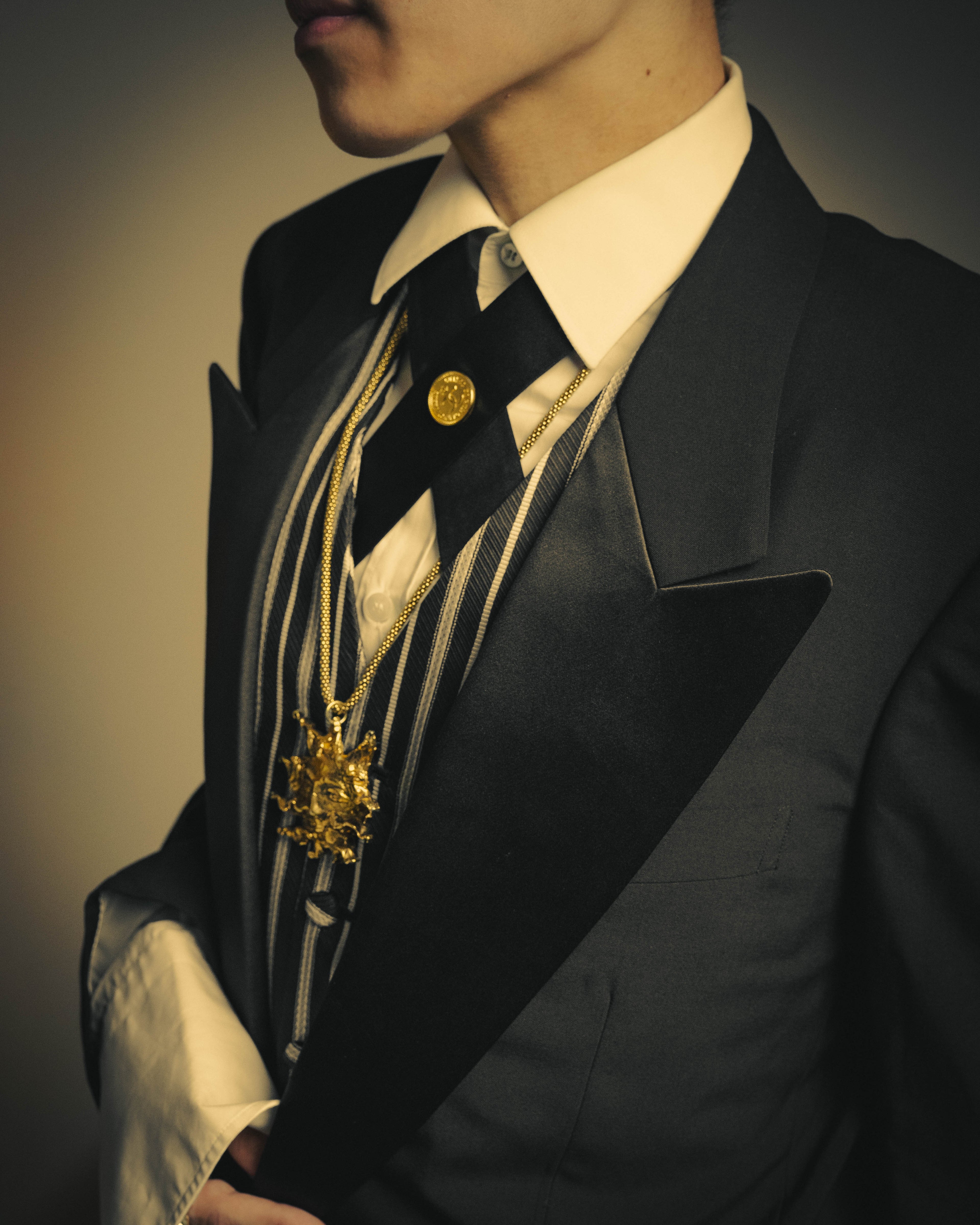 -SPECIAL- “Christian Dior MONSIEUR” 80’s-90’s satin peak-lapel tuxedo jacket
