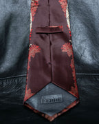 "GIANFRANCO FERRE" Beautiful botanical and frame design necktie