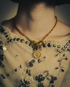 –SPECIAL– "CHANEL" 95AW Jeweled medallion pendant necklace
