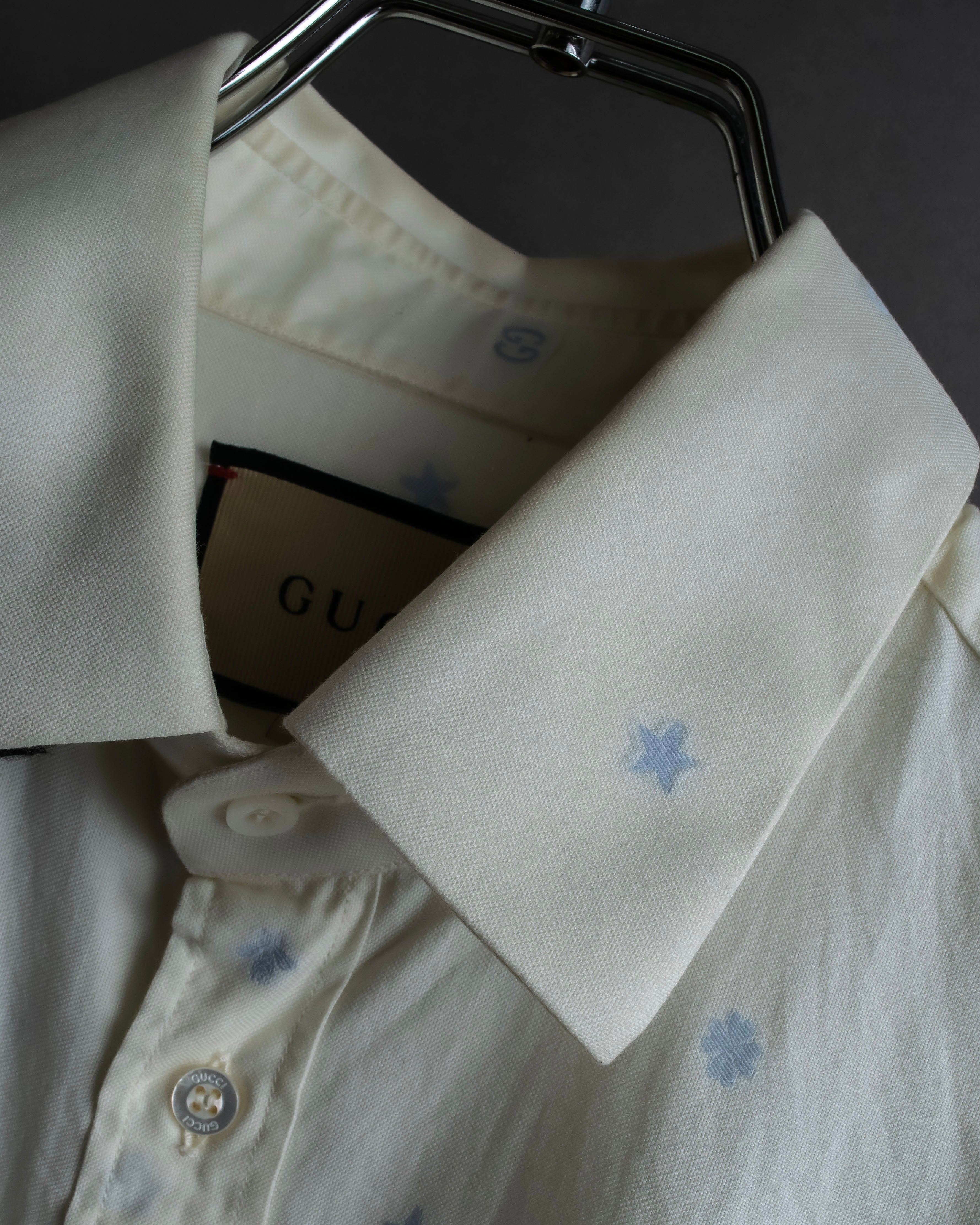 "GUCCI" Iconic embroidered pattern cotton shirt