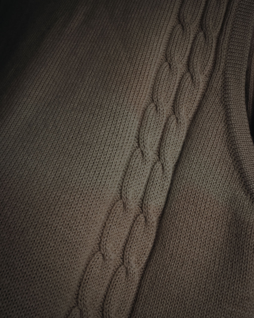 "Christian Dior" 90’s cable knit＆suede panel vest