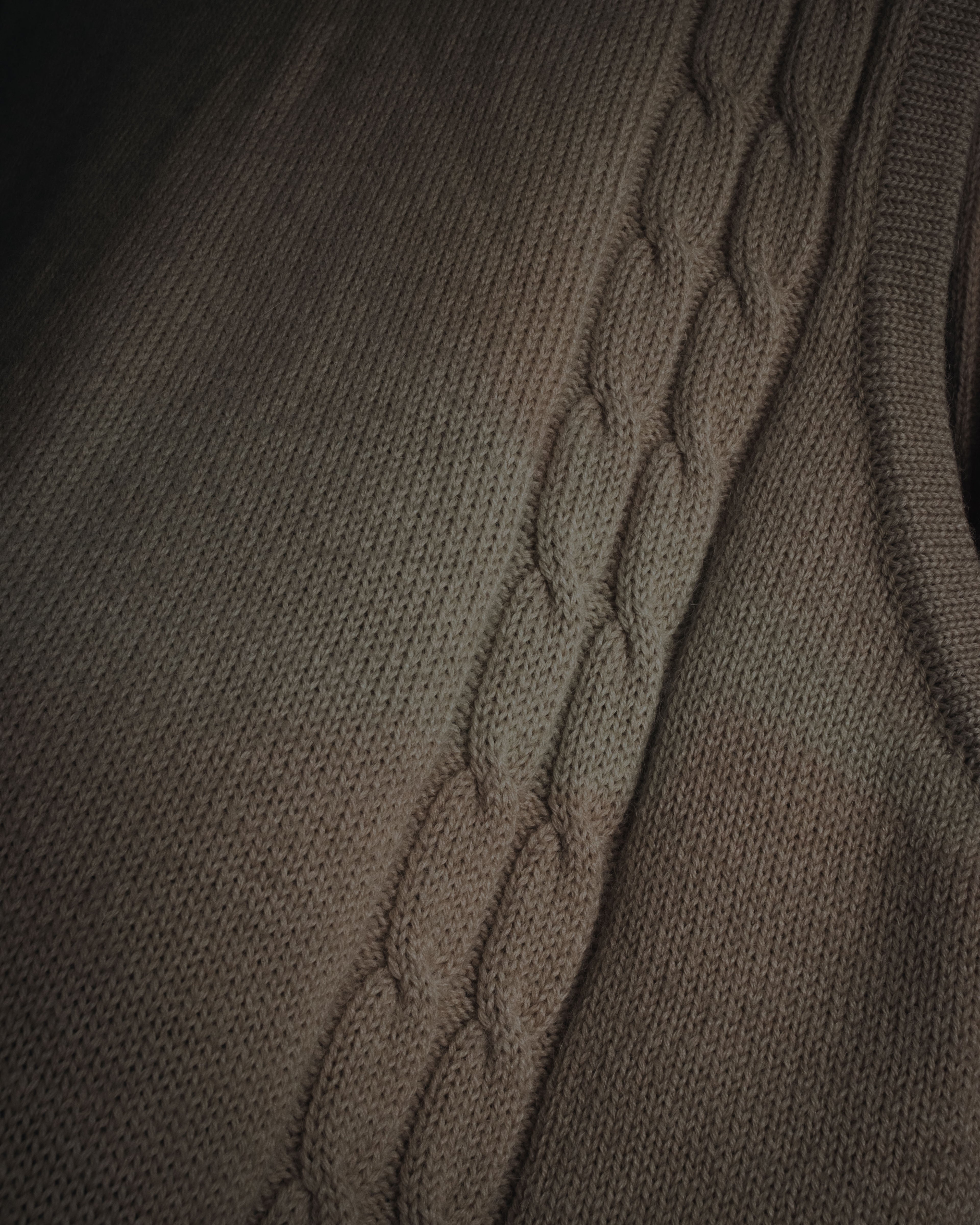 "Christian Dior" 90’s cable knit＆suede panel vest