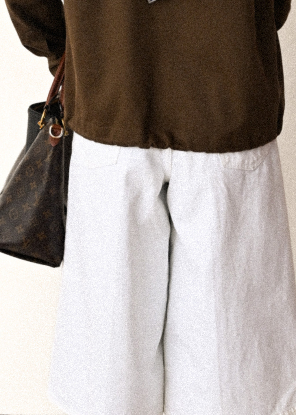 VINTAGE/ Short Length Cotton Jacket Brown