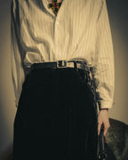 –SPECIAL– "SAINT LAURENT" 2023's Pleated velvet extreme flare pants