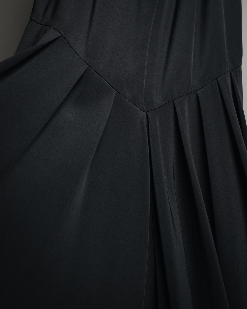 “Christian Dior” 80’s-90’s Silk draped long skirt