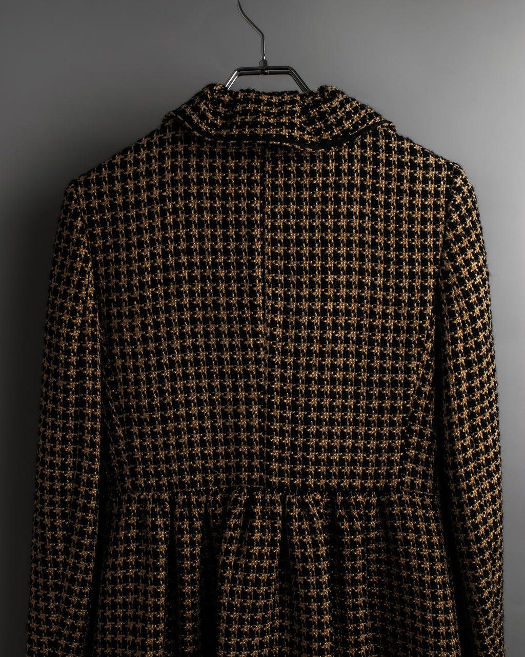 "RED VALENTINO" Ruffled frill detail tweed coat