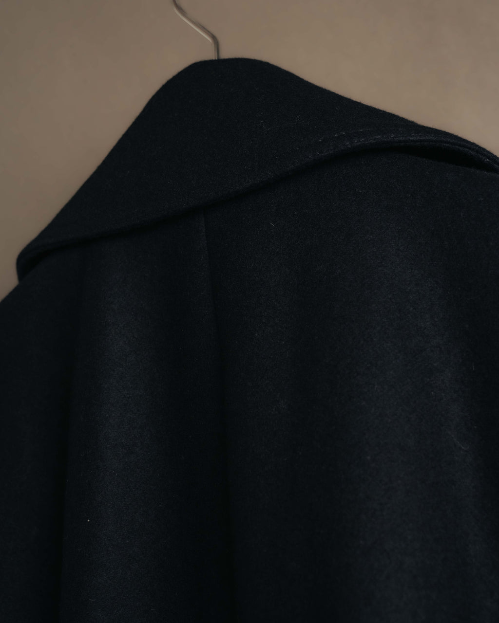 -SPECIAL- "DRIES VAN NOTEN" 10's Sculptural wide lapel double breasted wool coat
