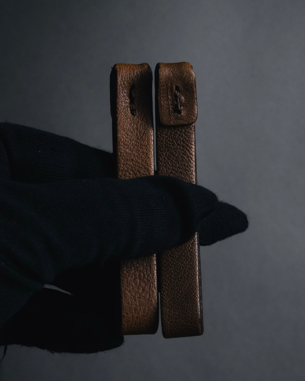 "MAURO GOVERNA" 00’s-10’s lamb leather belted draped bag