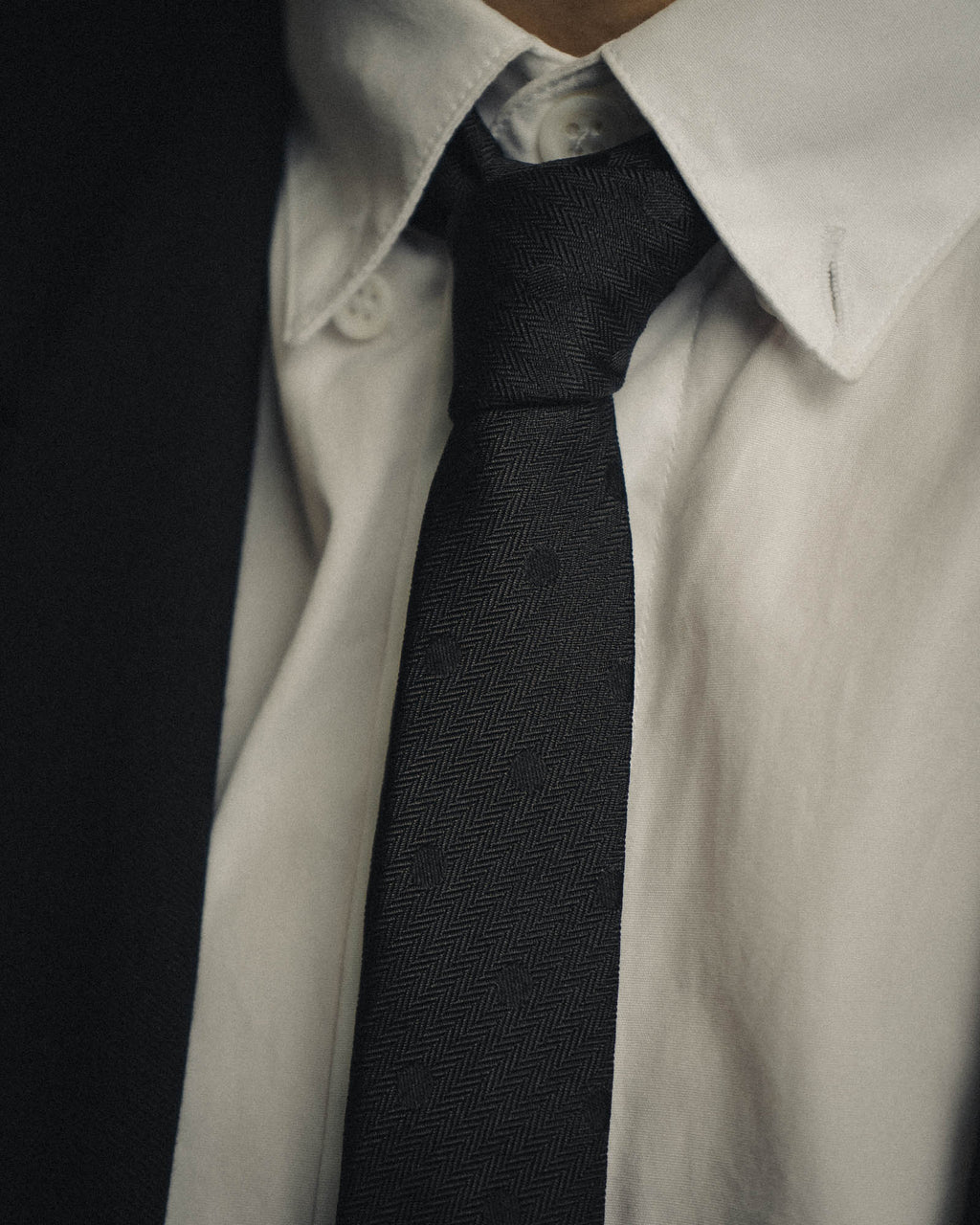 –SPECIAL– “Saint Laurent“ 2010’s-20’s Tonal dot narrow tie