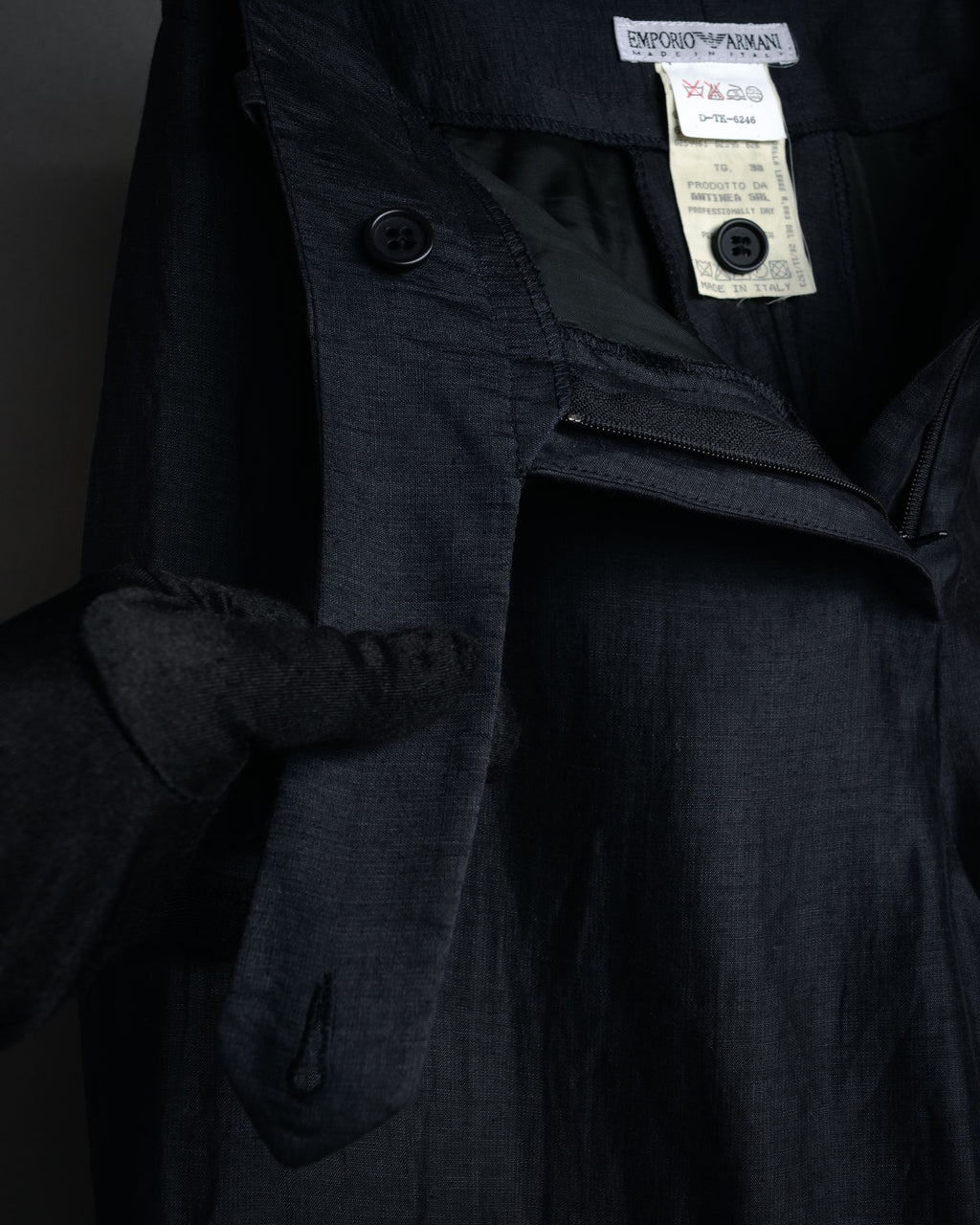 “EMPORIO ARMANI” 90’s-00’s Fluid wide trousers