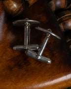 "Tiffany&Co" Button motif design silver cufflinks